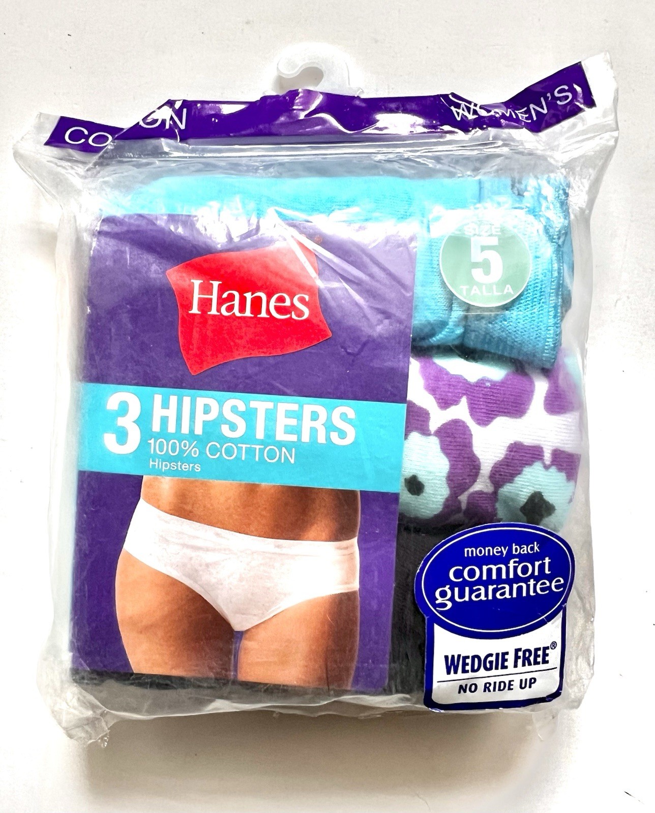 Hanes Womens Hipsters Panties Underwear Size 5