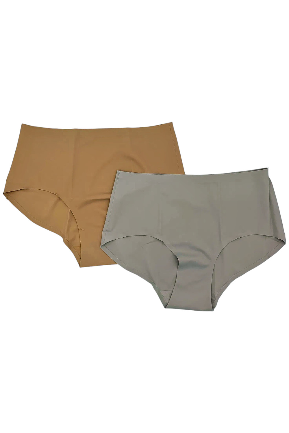 Rhonda Shear 2-pack High-Waisted Leisure Briefs Beige/Dove Gray