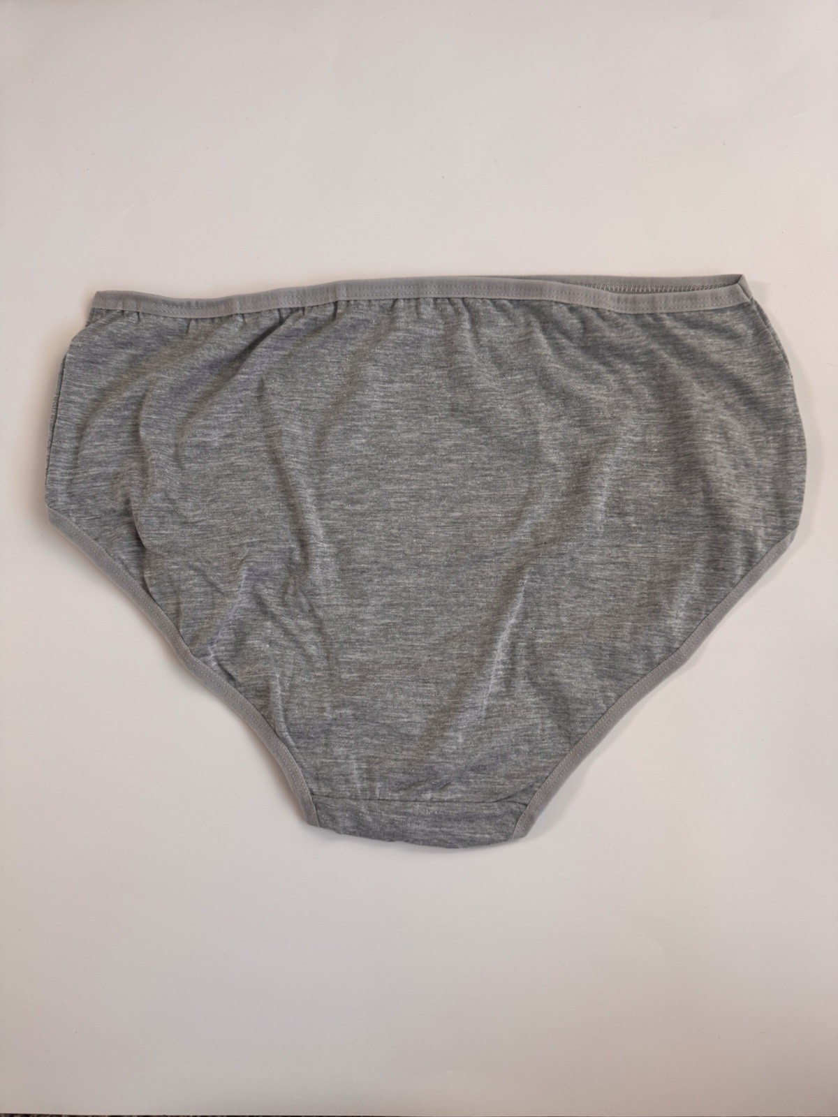 6 – Pack Cotton Brief Panties Women’s High Rise Solid Opaque Gray & Black 6XL