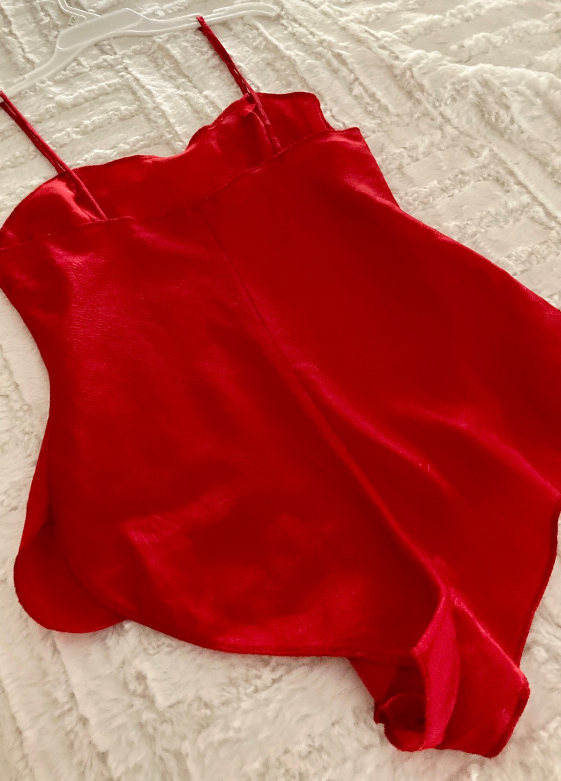 SEXY SASSON TEDDY FOR LADIES, SIZE 34, THIS IS A BRIGHT REDDISH-ORANGE