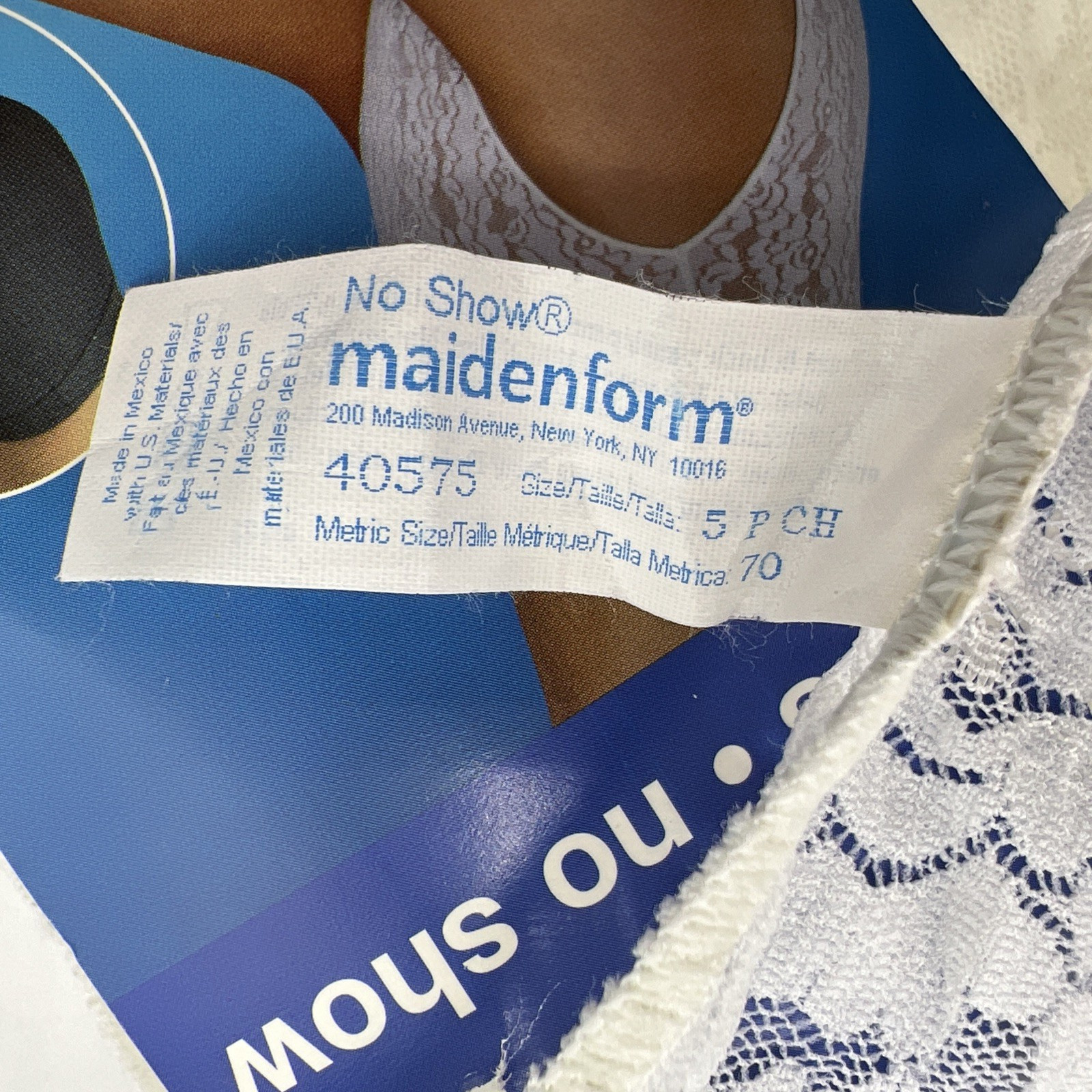 Maidenform Hi Cut Lace Panty White Underwear Womens Small 5 Sheer NWT #40575