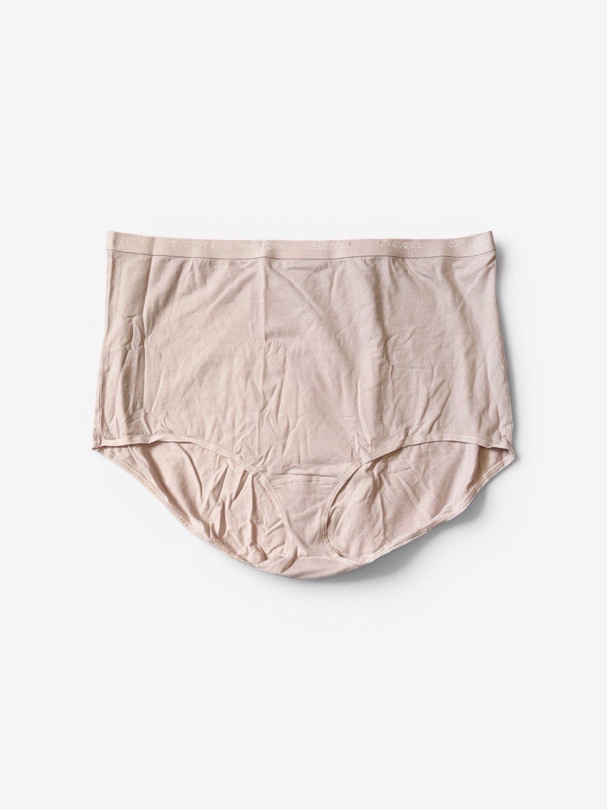 Lane Bryant Cacique Cotton High Waist Brief Panty 34/36 Pale Pink-Peach