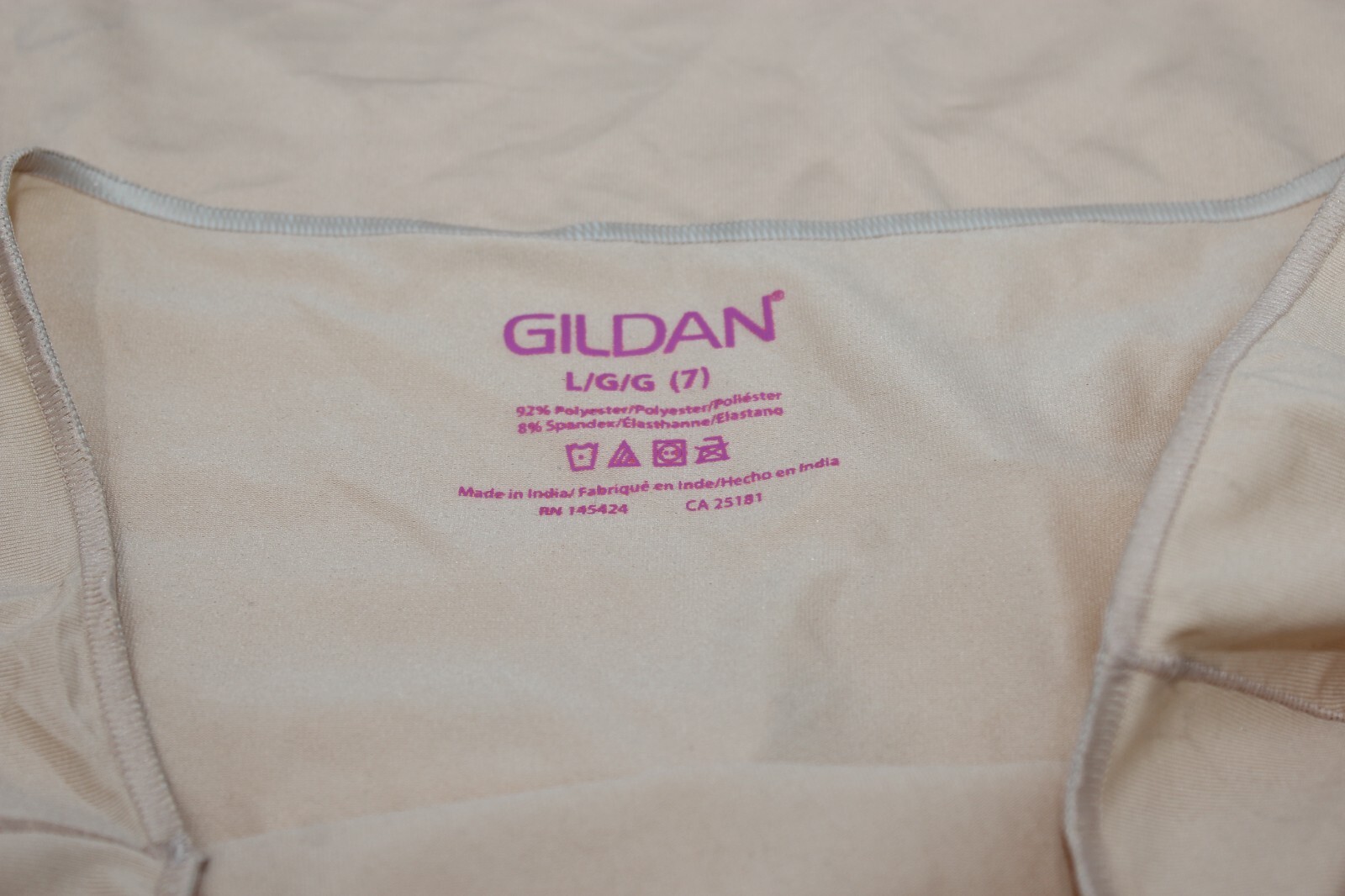 Gildan Underwear Lot of 2 Pairs High-Cut (Size 7) Black Nude NEW Multicolor