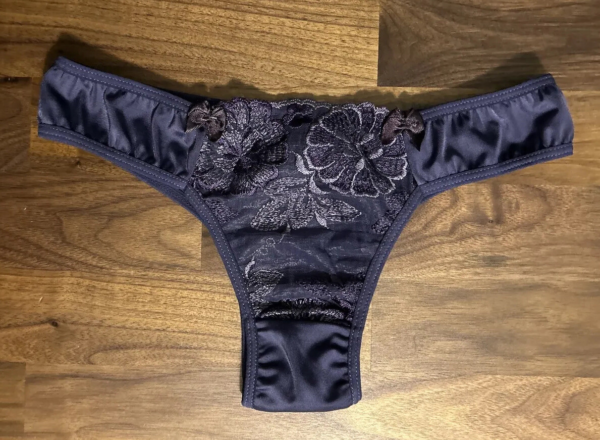 Vanina Gabriela Panties Med Lace Front Nylon Brazilian Sissy Shiny Second Skin