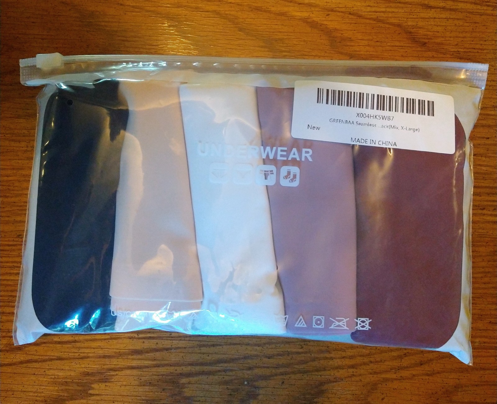 Seamless High Waisted Underwear for Women No Show Wave Edge Briefs 5 Pack