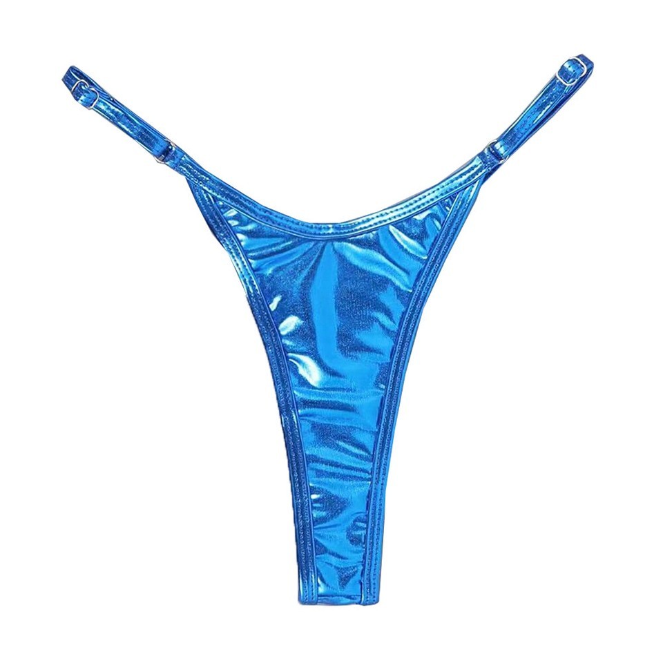 Women Shiny Low Rise Micro G-String Bikini Thong Panties Underwear Lingerie US