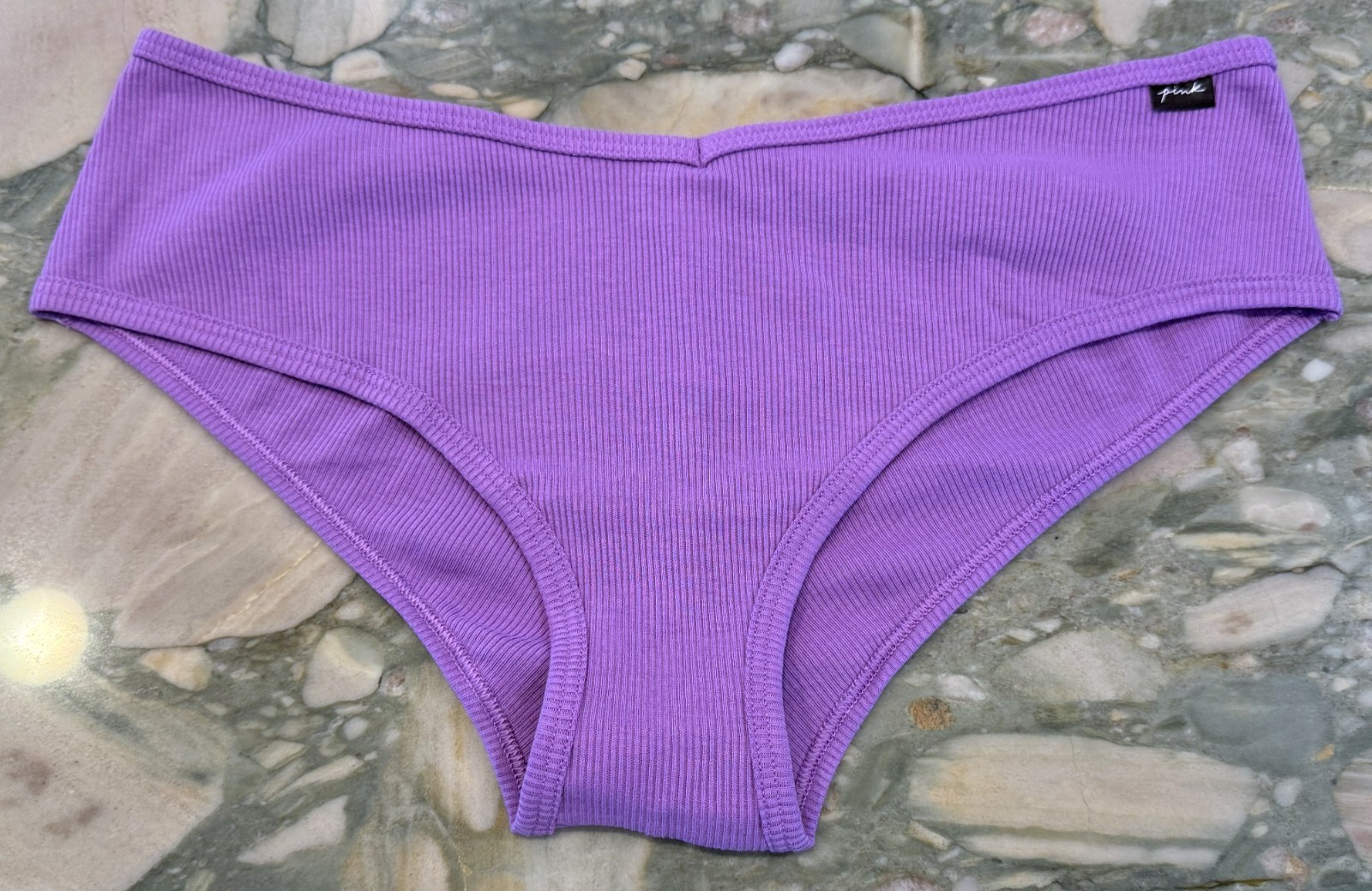 NEW Victoria Secret PINK Ribbed Cotton Cheeky – Amethyst Orchid – XL or XXL