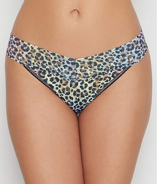 HANKY PANKY LEOPARD NATURAL RISE THONG, MULTI/BROWN, ONE SIZE, NWOT $25