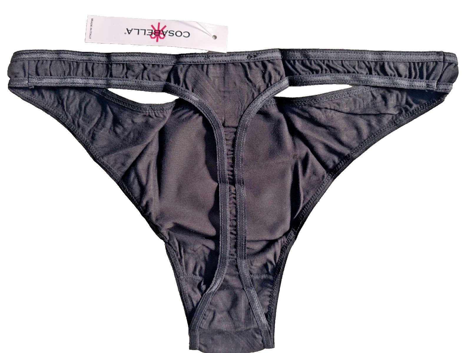 Cosabella Talco Thong Black L-XL Women’s Underwear Soft Viscose Low Rise NWT