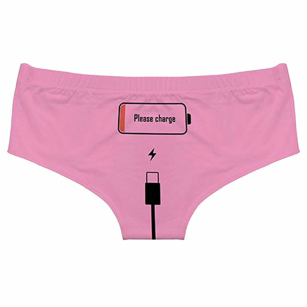 Women’s Letter Print Naughty Bikini Briefs Lingerie Cheeky Thong Panties Knicker