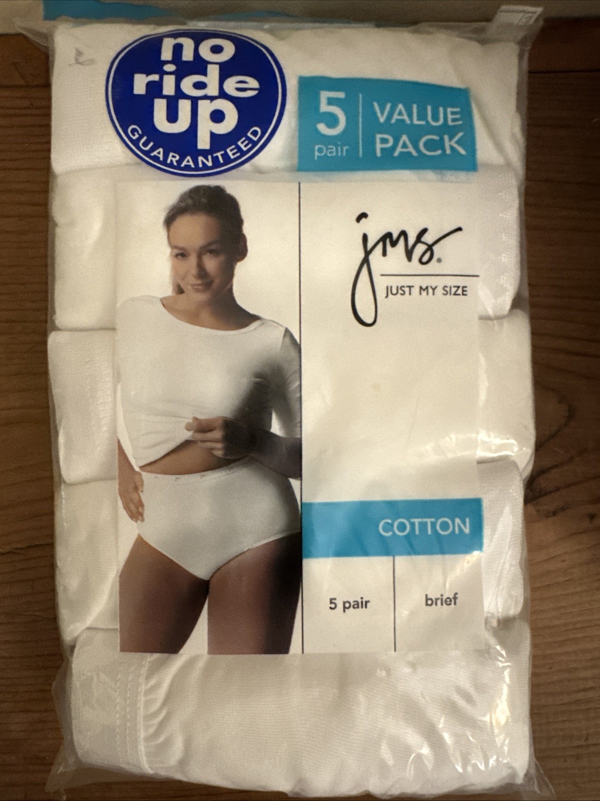 Vintage 2006 Just My Size Women’s White Cotton Briefs Size 11 Pack Of 5 Sealed