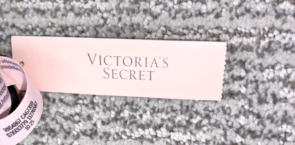 Victoria’s Secret Dream Angels NWT Small Black Crystal Shimmer Brazilian Panty