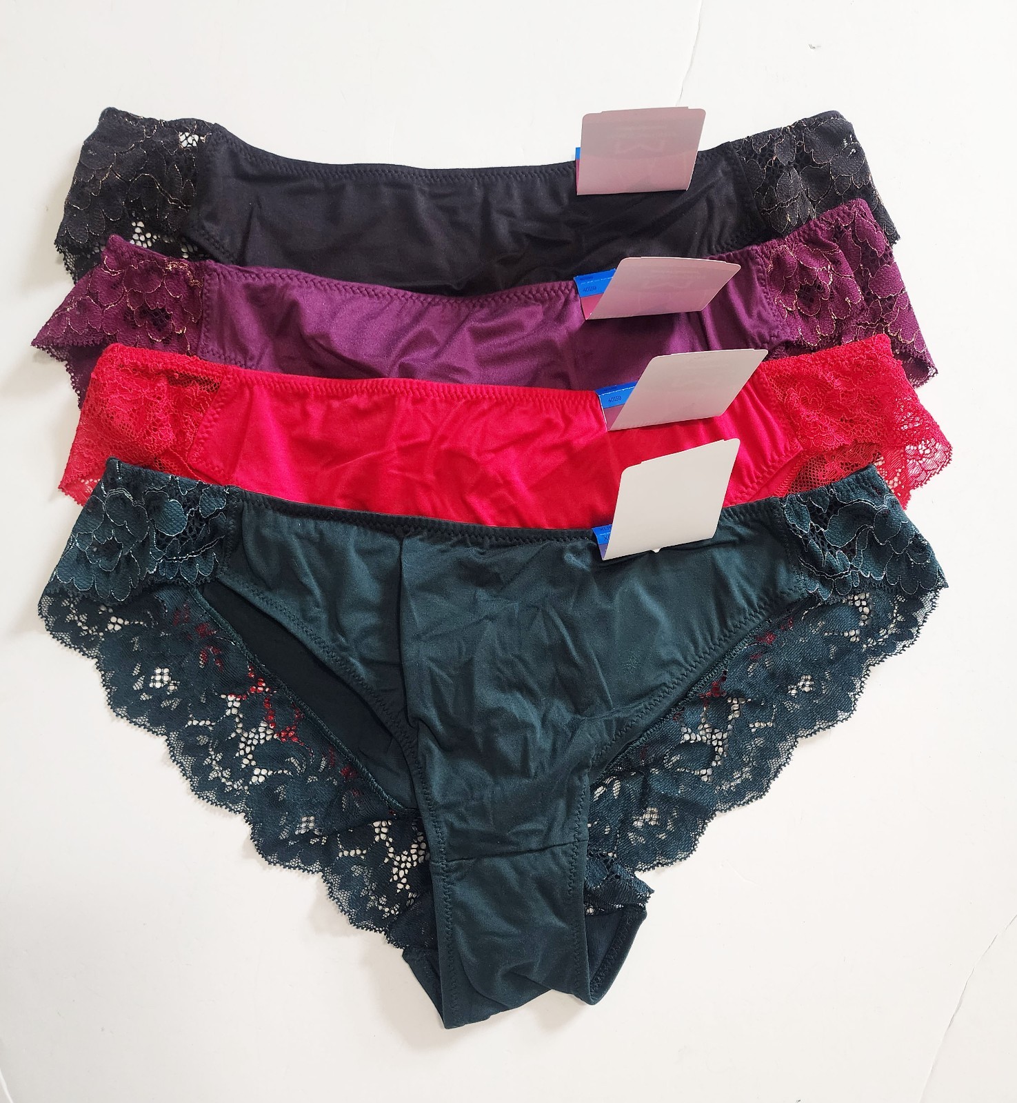 4 Maidenform Comfort Devotion Lace Back Tanga Underwear Multi 40159 Sz 8/XL-NWT
