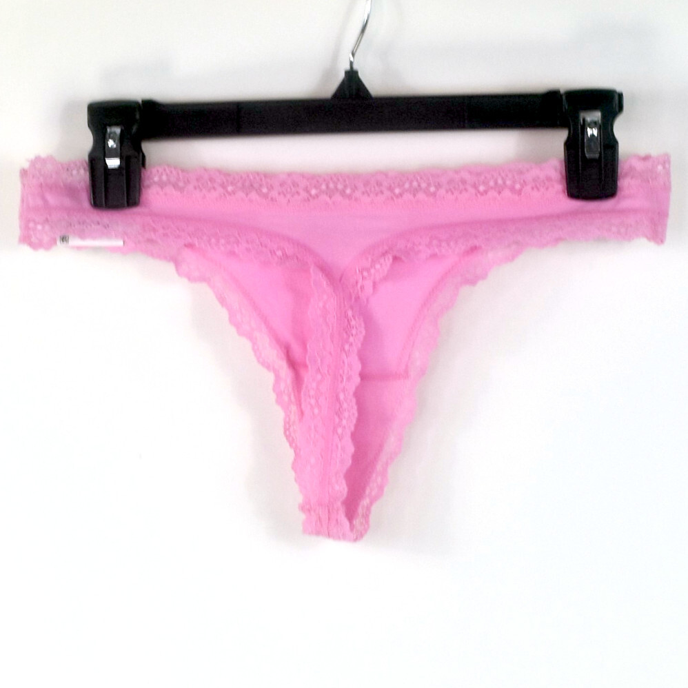 Jenni Cotton Blend Lace Trim Thong Choose Size & Color New Panty