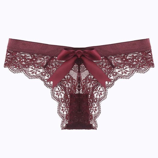 7pcs Lot Sexy Womens Lace Panties Thong G string Bikini Lingerie Bow Underwear