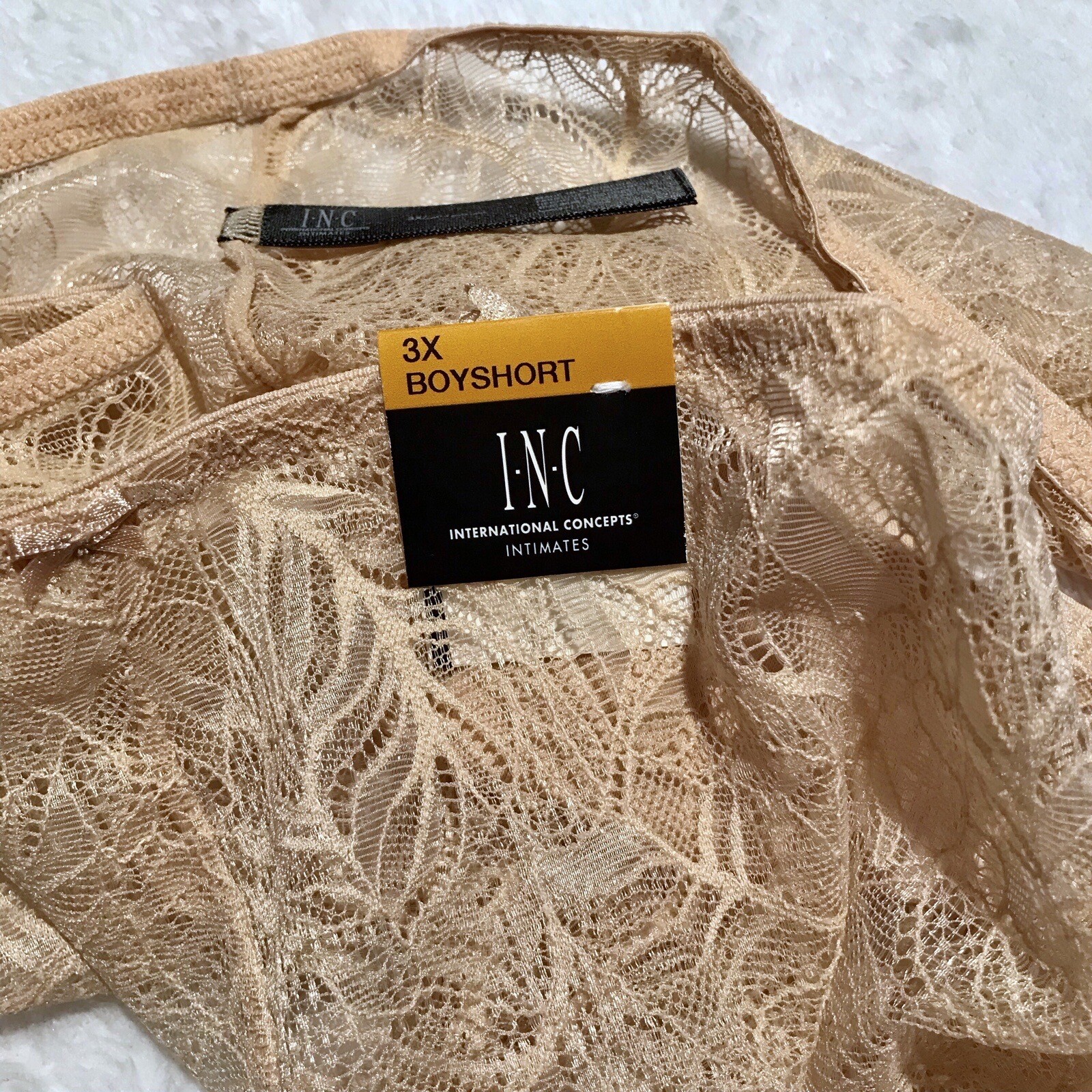 Inc International Concepts NWT Beige Boyshort Panty Women 2X *See Description*