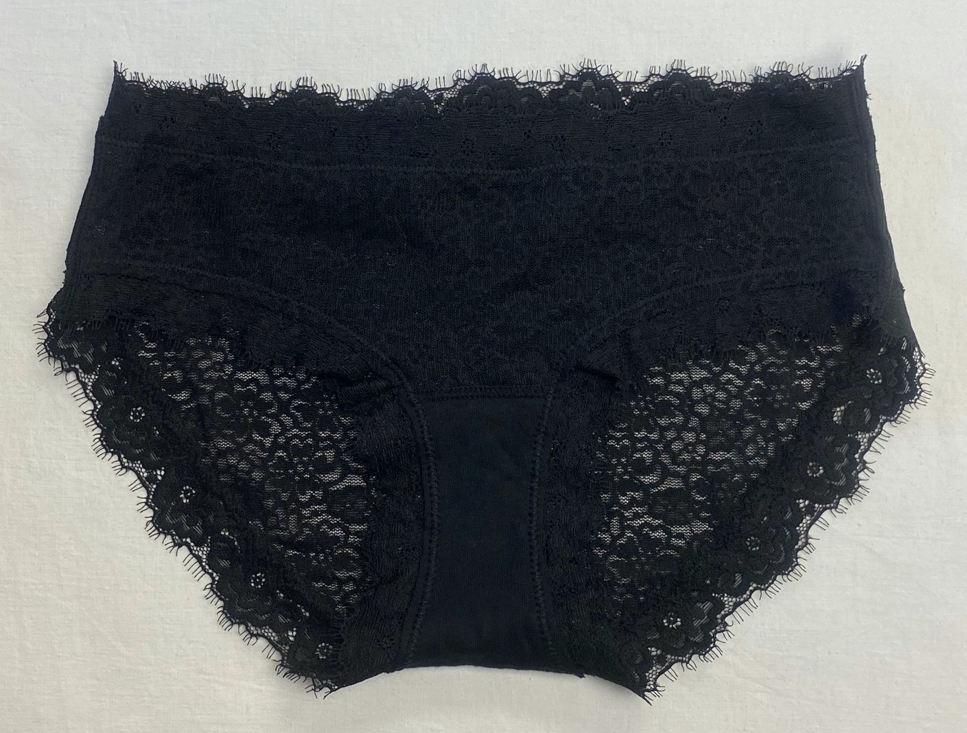 Aerie Eyelash Lace Boybrief Underwear — TRUE BLACK
