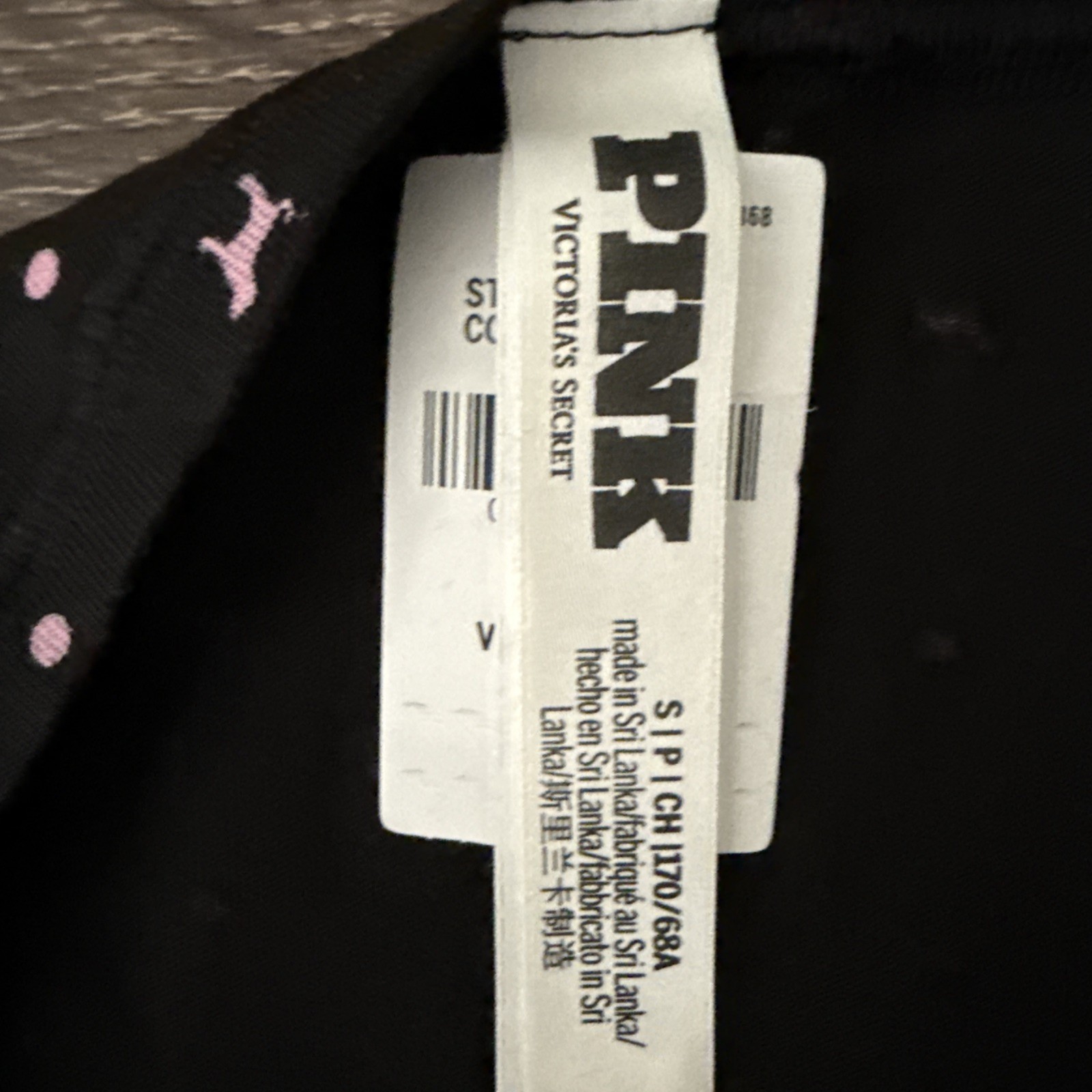 Pink By Victoria’s Secret, Small, Black Polkadot Cotton Stretch, Cheeky Panties