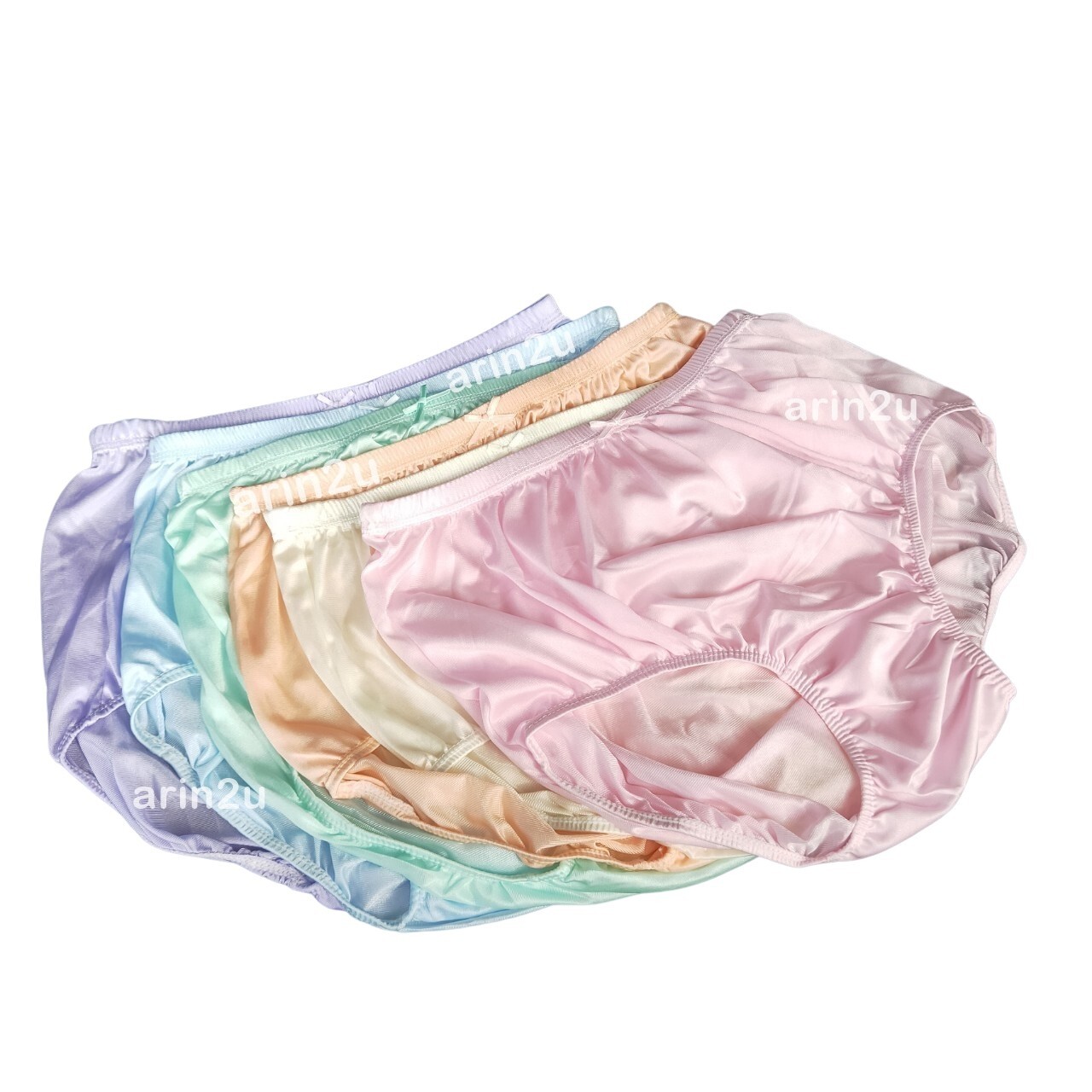 6 Pcs Sheer Transparent Nylon Panties Briefs Lingerie Size 3XL High Waisted Ligh