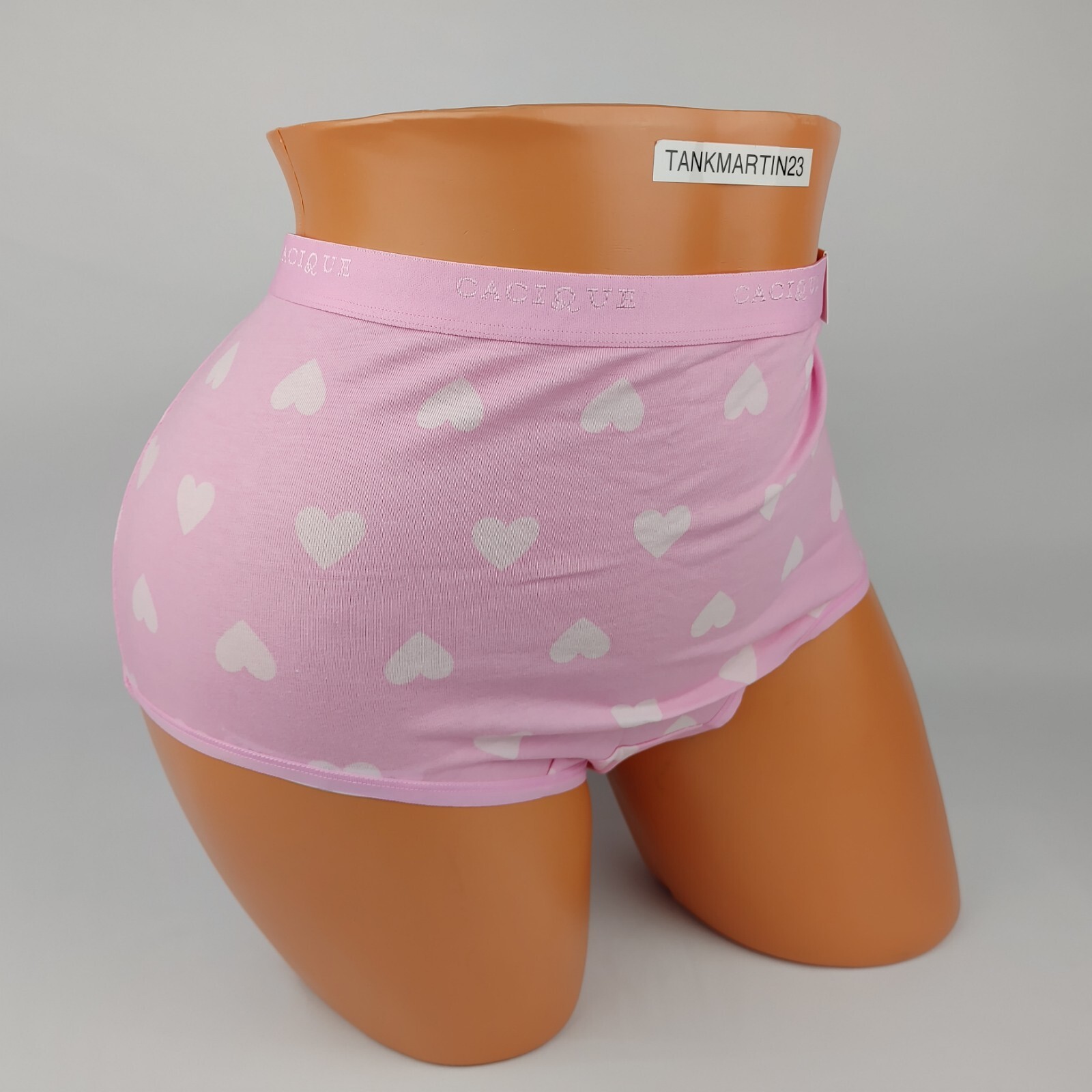 Lane Bryant Cacique Cotton Full Brief Plus 14/16 Pink with Pink Hearts