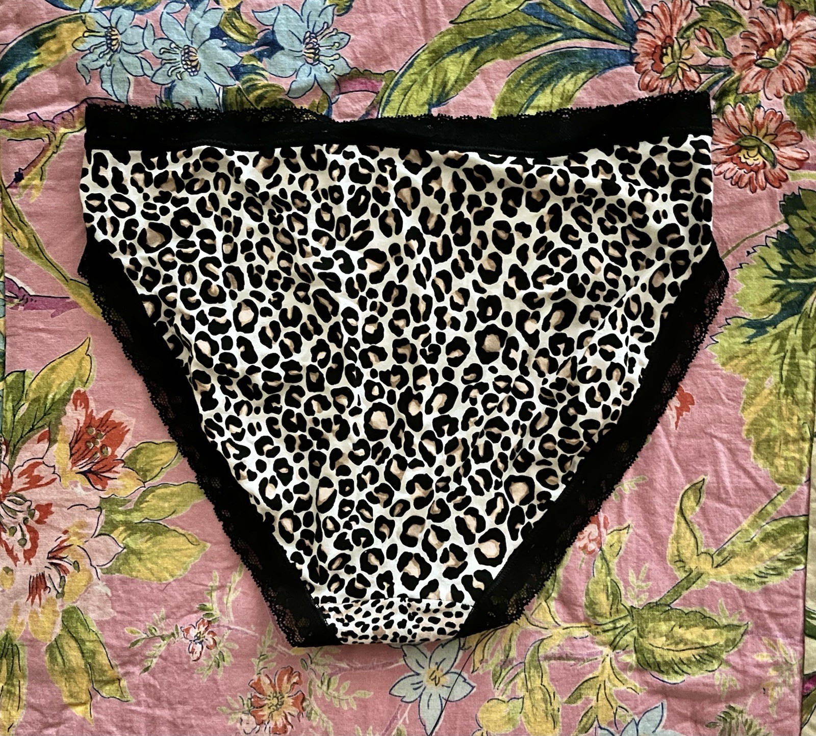 Victoria’s Secret Black Leopard and Lace panties size S/P