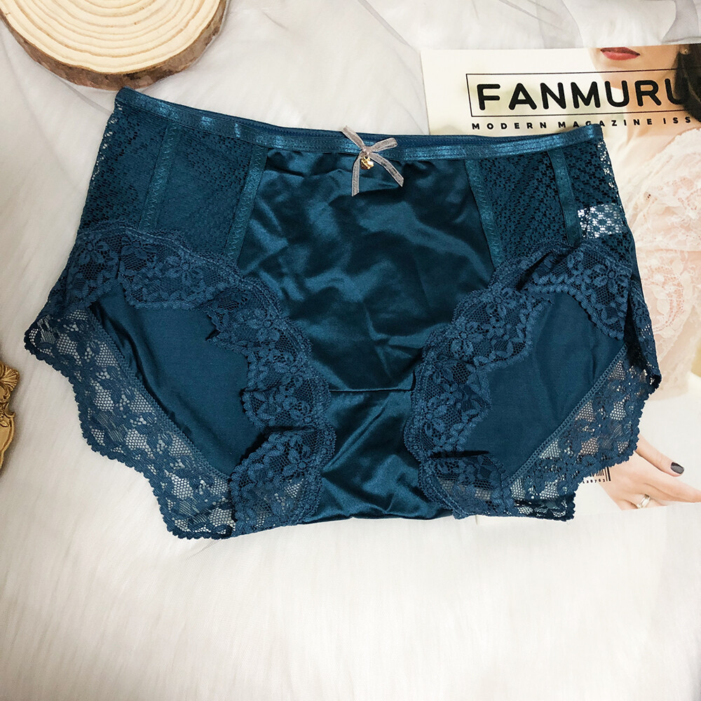 6 Packs Lot Sexy Womens French Lace Brief SilkySatin Panties Underwear Lingeries
