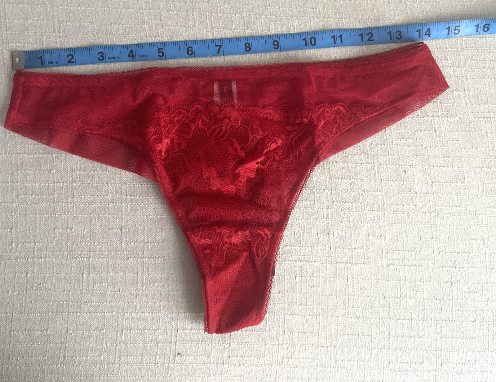 NWT Addiction Nouvelle lingerie HUIT JOIE TANGA Panty Dark Red X-Large