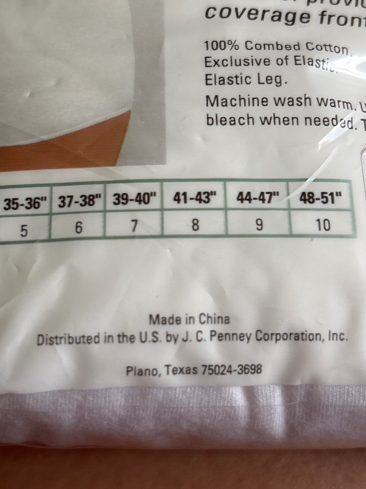 Underscore Cotton Briefs Panties Women’s 8 Vintage Granny Underwear 3-Pack White
