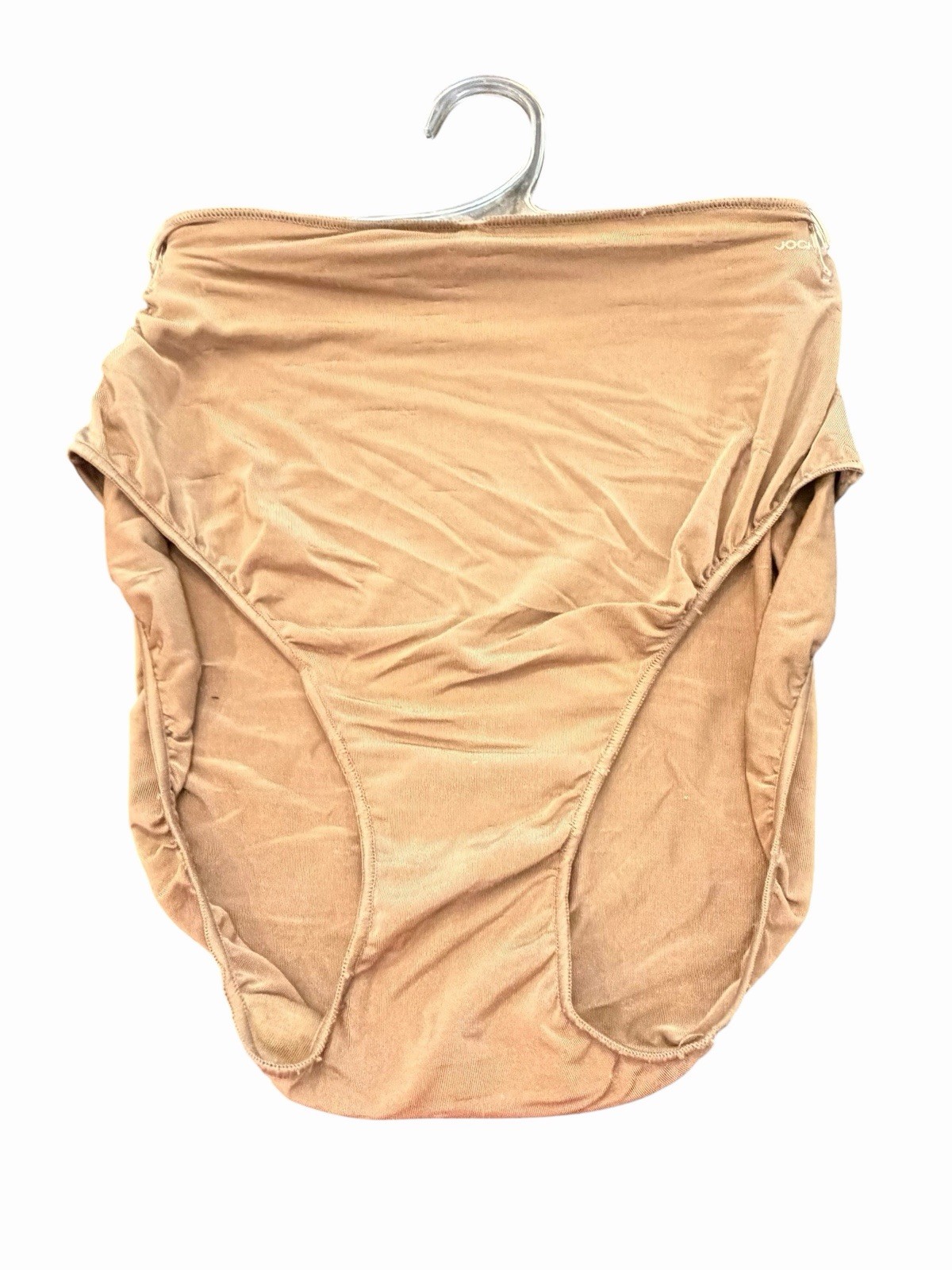 Jockey Women’s Microfiber Hip Brief Panties Beige 1 PC Sz 9 XXL NEW Distressed