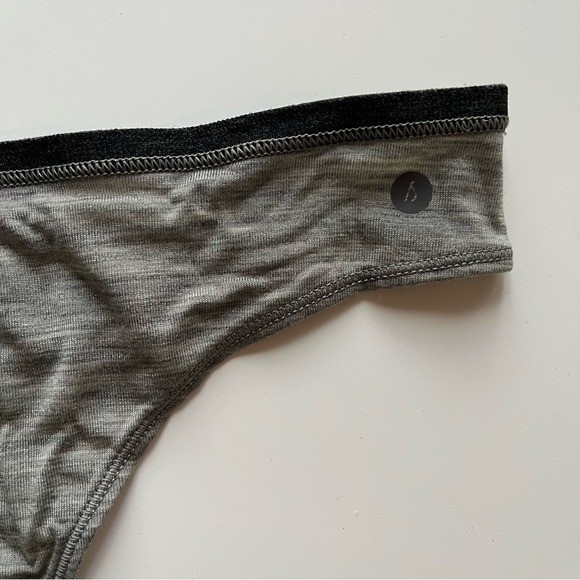 allbirds Trino Thong Underwear Panty Wool Blend Boulder Gray 3X NWT
