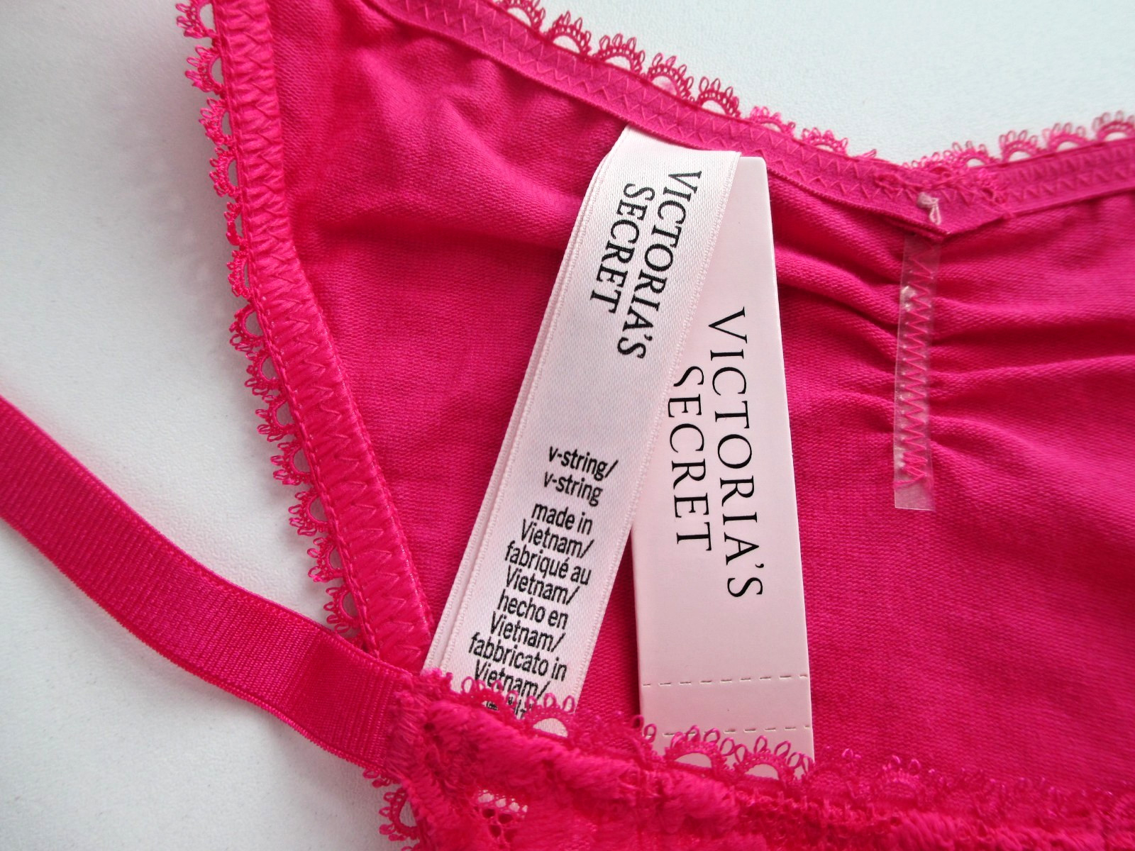 VICTORIA’S SECRET Cotton V-String Thong Panty S M L XL Pink NWT VS FREE SHIP 4+