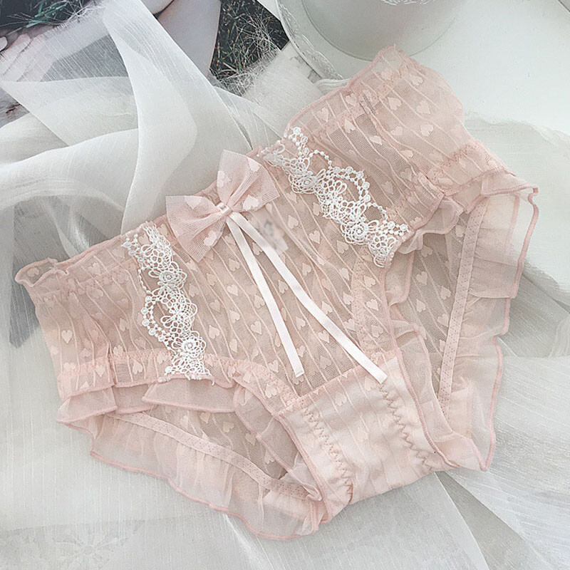Japanese Lolita Girls Bow Cute Underpants Lace Panties Briefs Knickers Students