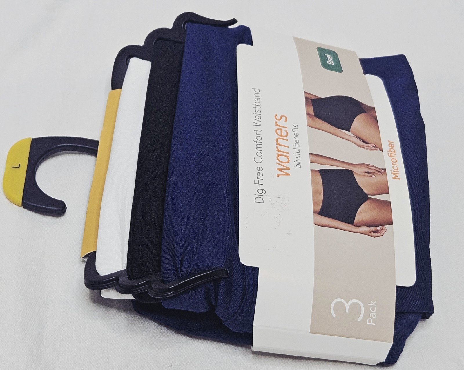 Warners Blissful Benefits Microfiber Brief 3 Pack Choose Large XL or Plus 2XL