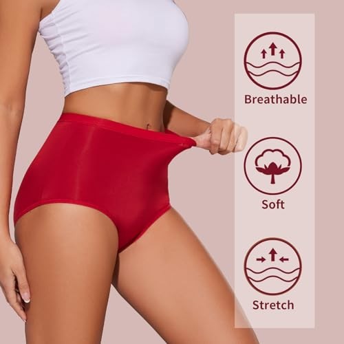 Womens Underwear Pack,C Section Large 6pack-3color-royal Blue,burgundy,rosy Red