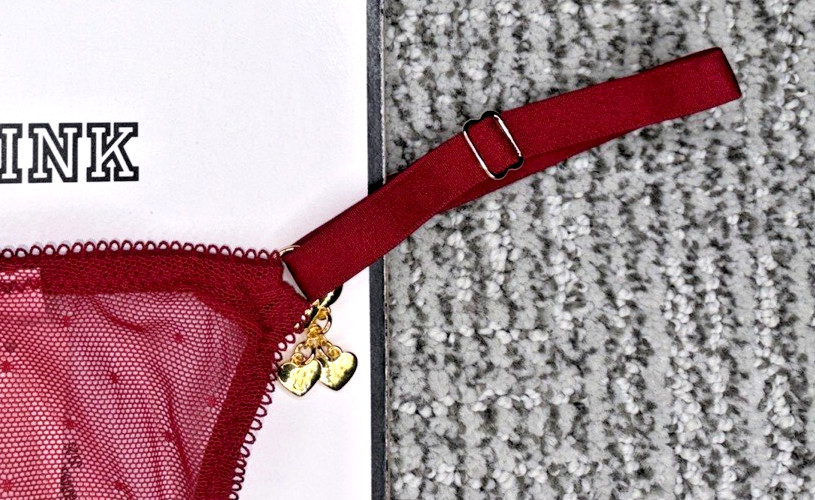VictoriasSecret VerySexy NWT Large Red Cherry Hardware Adjustable V String Panty