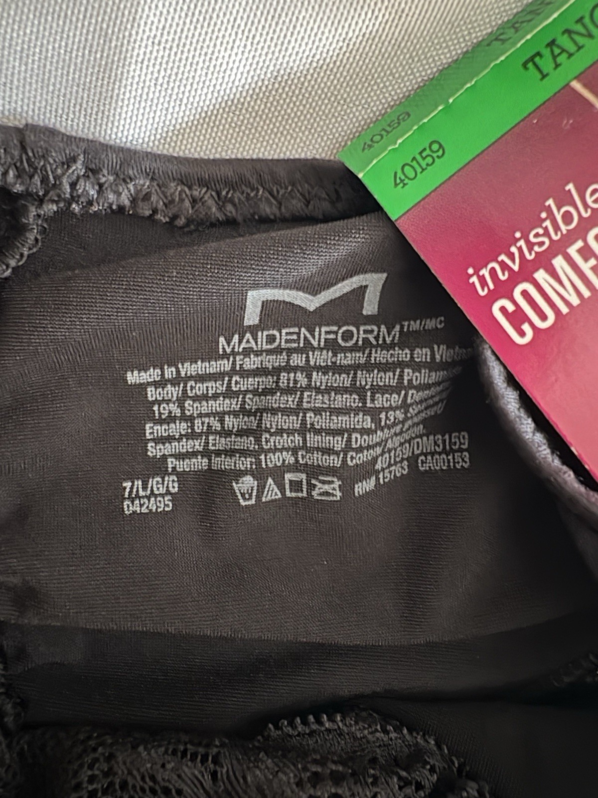 NEW Maidenform Tanga Panties Lace 40159 Maidenform Panty 2 Pair Women’s Large 7