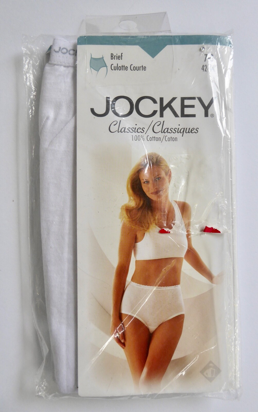 VTG 1998 Jockey Classics Brief Culotte 100% Combed Cotton Size 7 Full Coverage