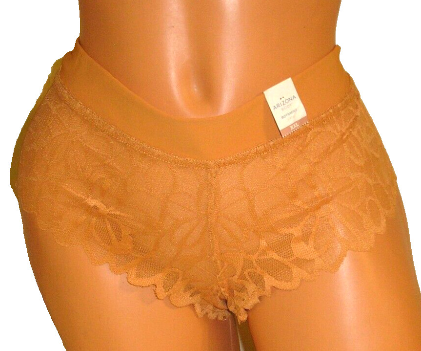 Panties Lingerie Arizona Body Burnt Orange Lace Boyshorts XXL Adult Gift