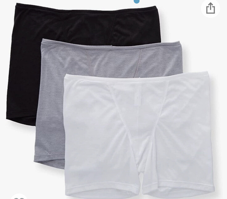 Women’s Hanes Ultimate Comfortsoft Lounge Boxer-3 Pack Style 47HUBB Size 6 NEW