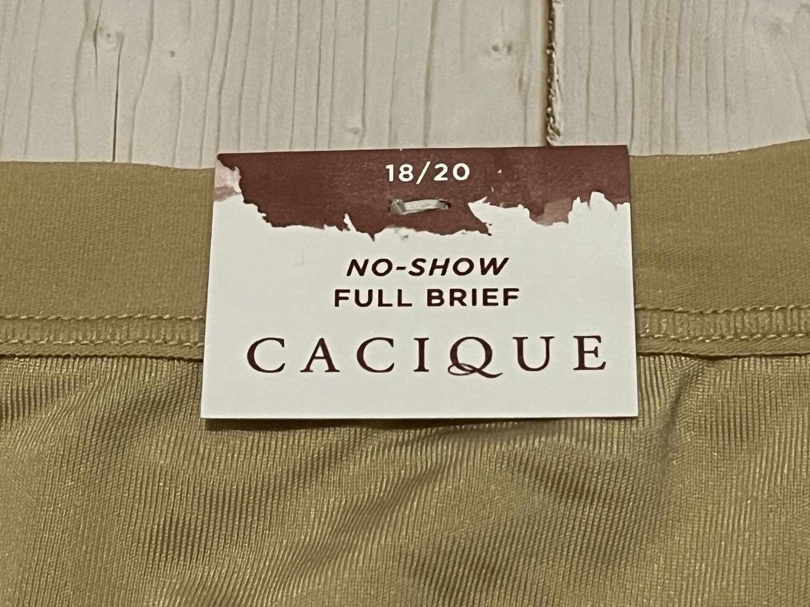 New Cacique No-Show Full Brief panties size 18/20 nude