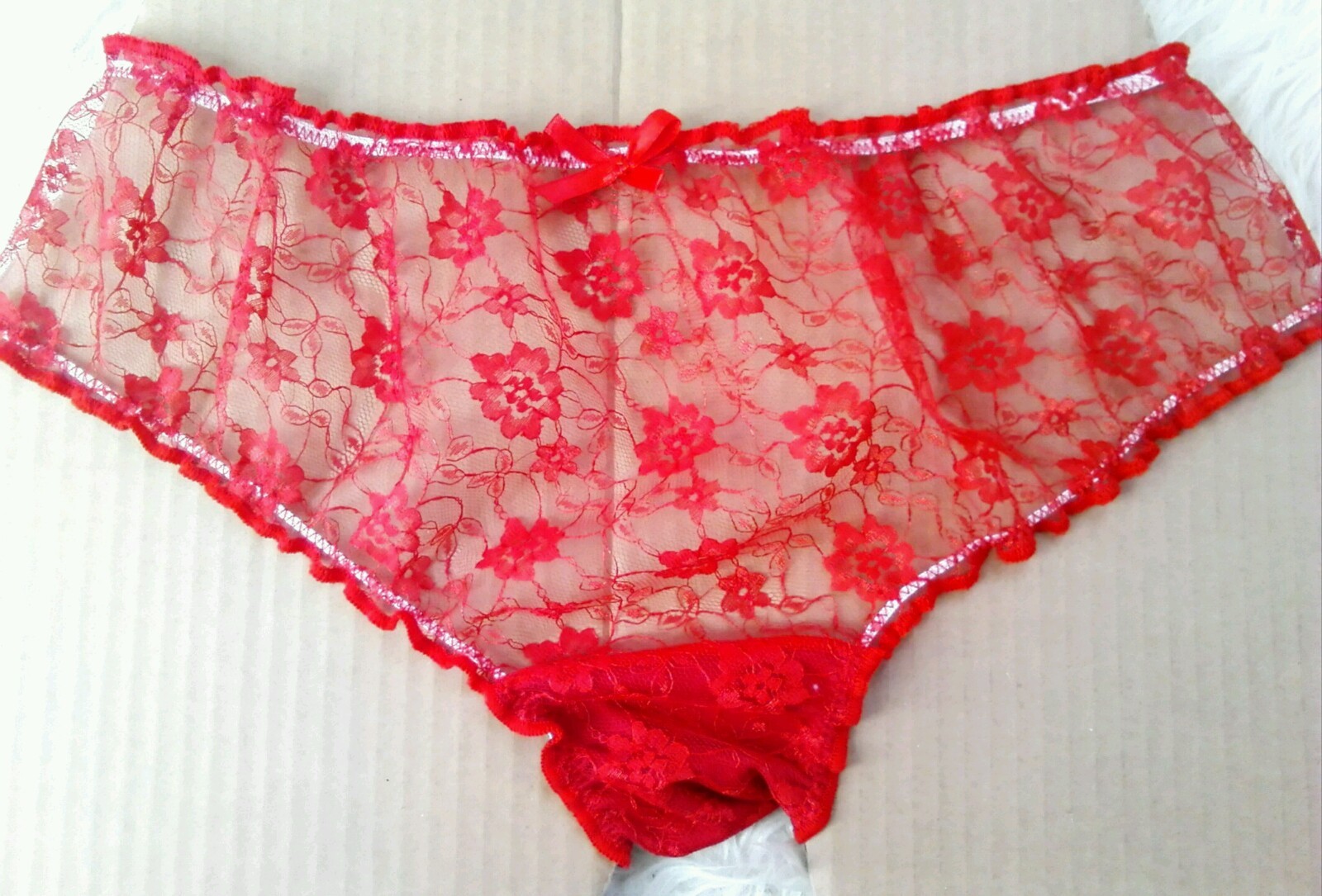 🌸MADE TO ORDER* ” See Through” full Lace SISSY Knickers*Any colour.Any size..🌸