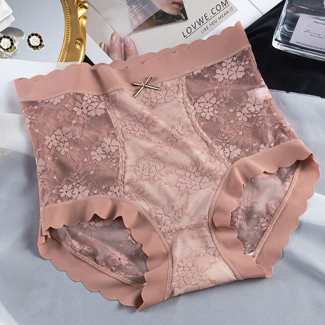 1/6 Pack Lot Women Sexy High Waist Brief Panties Underwear French Lace Lingeries