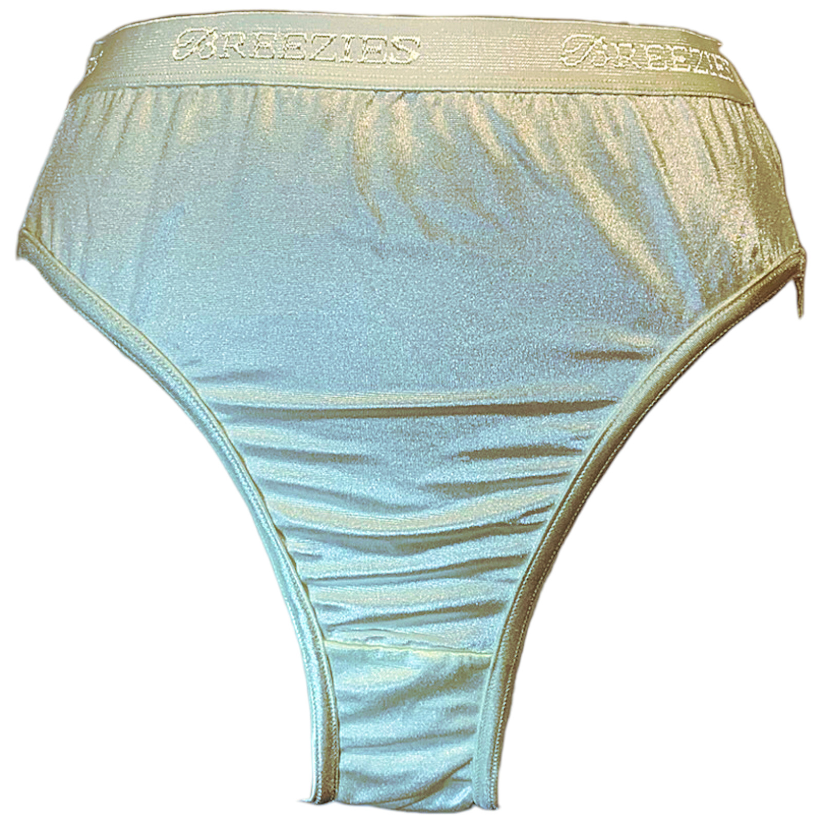 Breezies Set of 3 Nylon Lycra Hi-Cut Women’s Briefs IVORY/TAUPE A45690 Sz 5