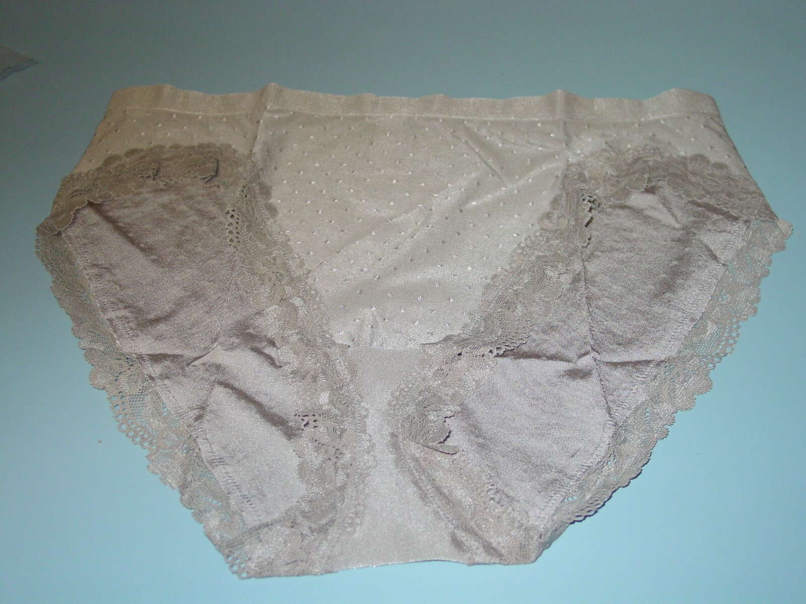 VICTORIA’S SECRET SEAMLESS HIGH LEG BRIEF *DOT JACQUARD DOVE GREY* BRAND NEW XL