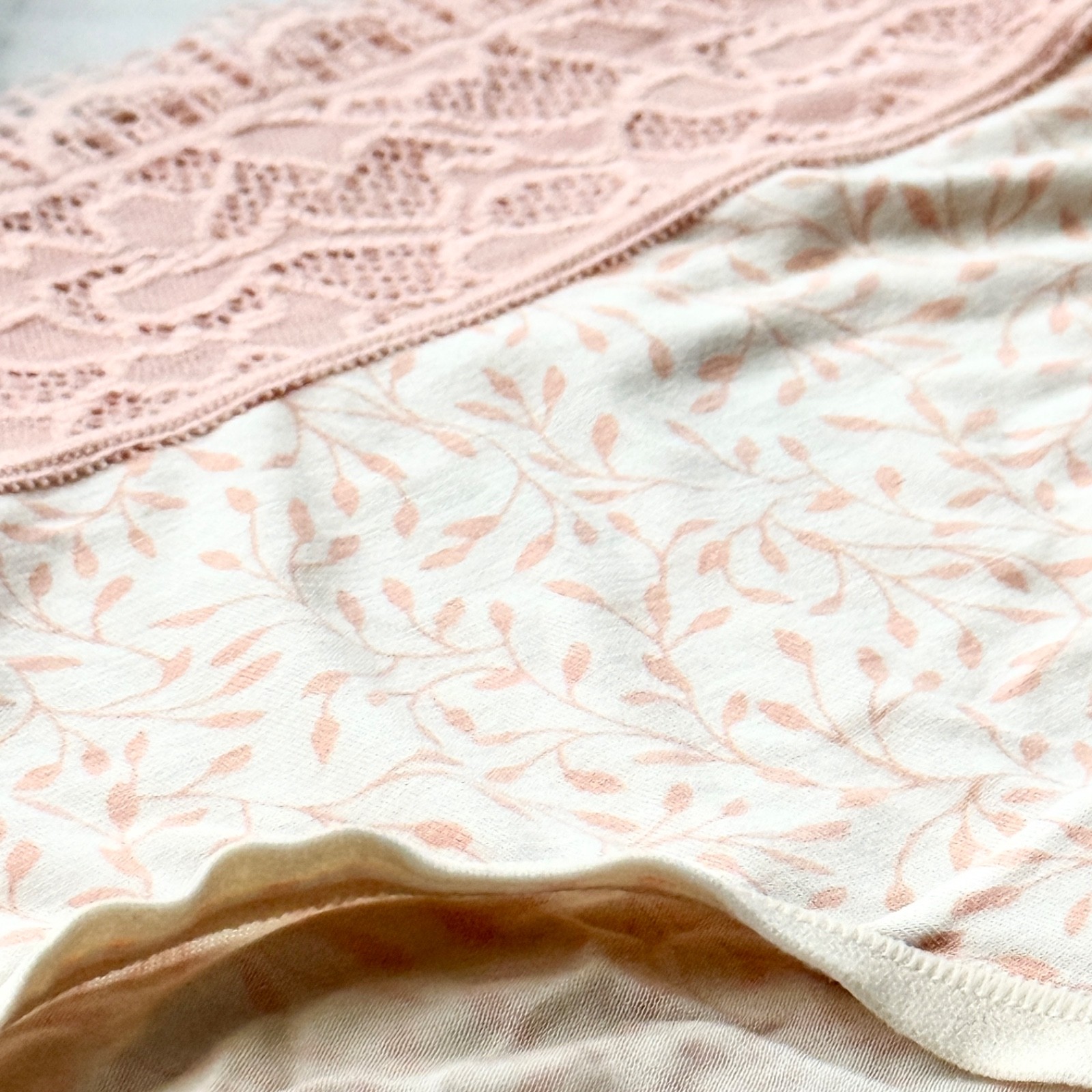 Soma Embraceable Super Soft Enchanting Lace Modern Brief Panty Fleur Vine XS/S