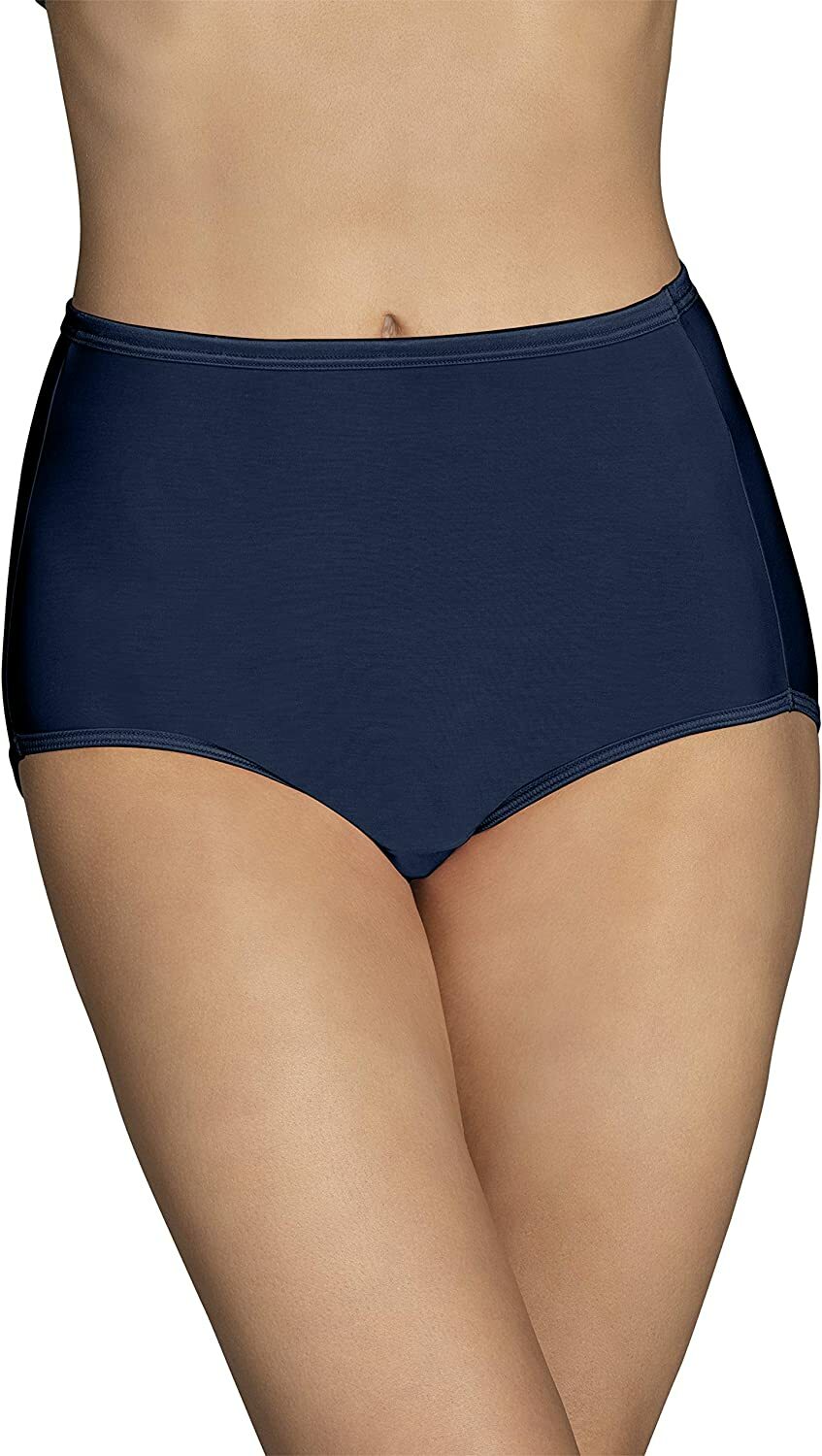 Vanity Fair Illumination Ghost Navy Blue Full-Cut Brief Size 6/Medium