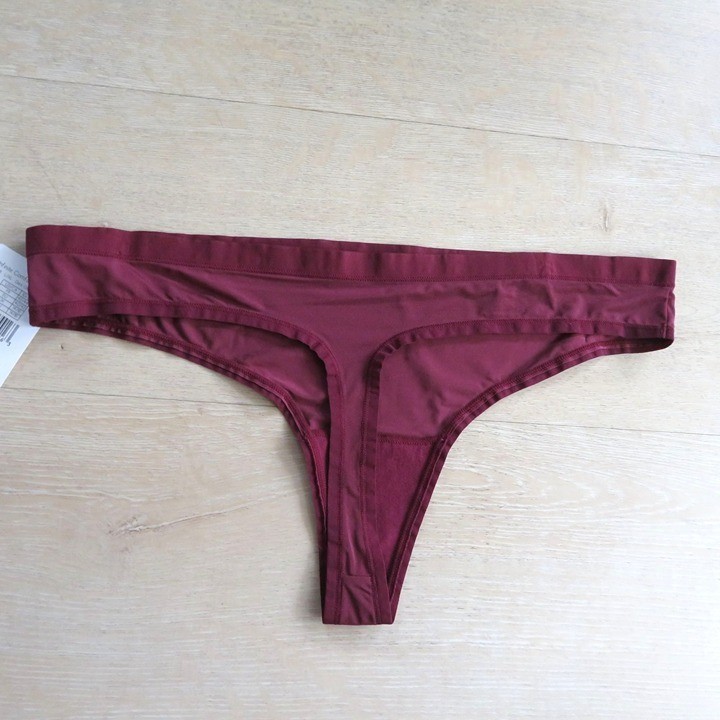 New Le Mystère Infinite Comfort Thong Dark Cherry L/XL Seamless Underwear