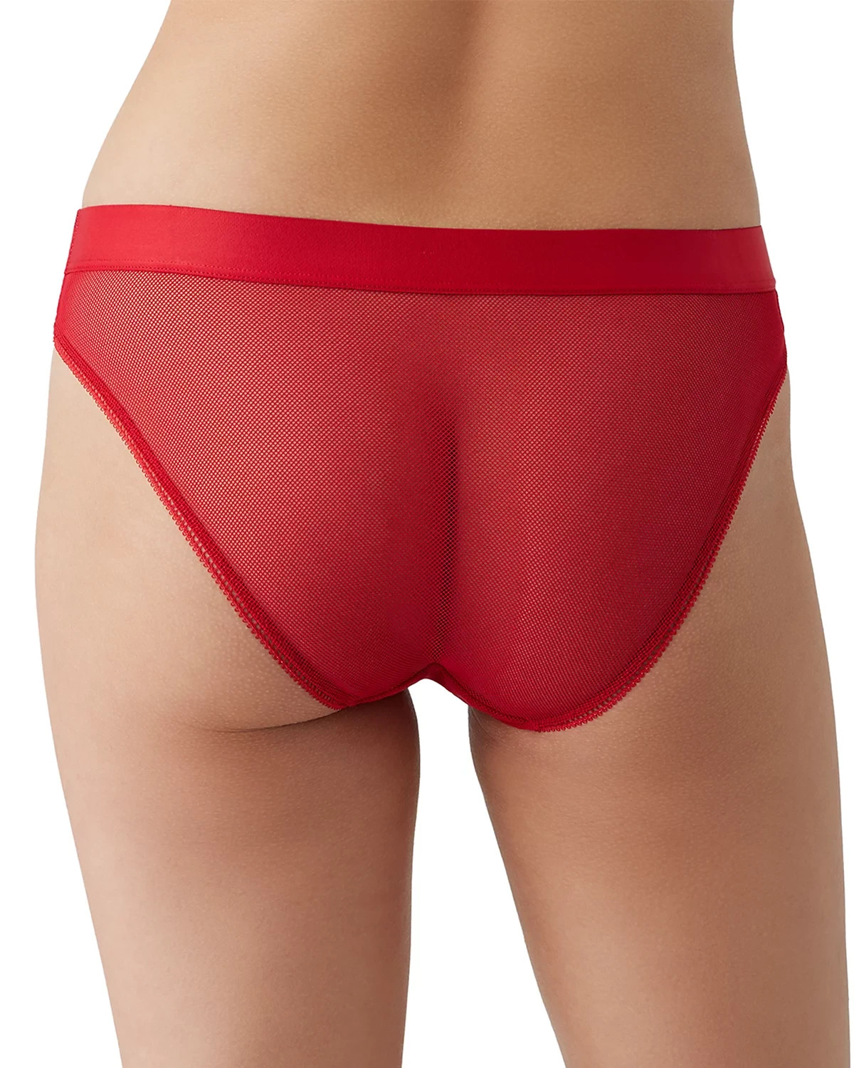 b.tempt’d by Wacoal L31460 Red Lace Opening Act Cheeky Bikini Panty Size 6/M
