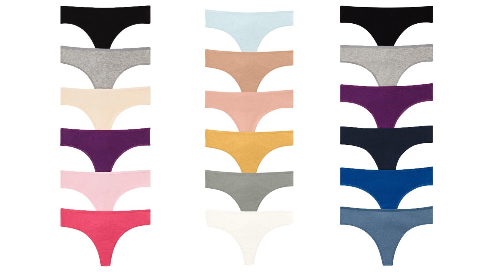 10 Pack Women Cotton Thongs Underwear Pack Yoga Sports G String Color Panties M