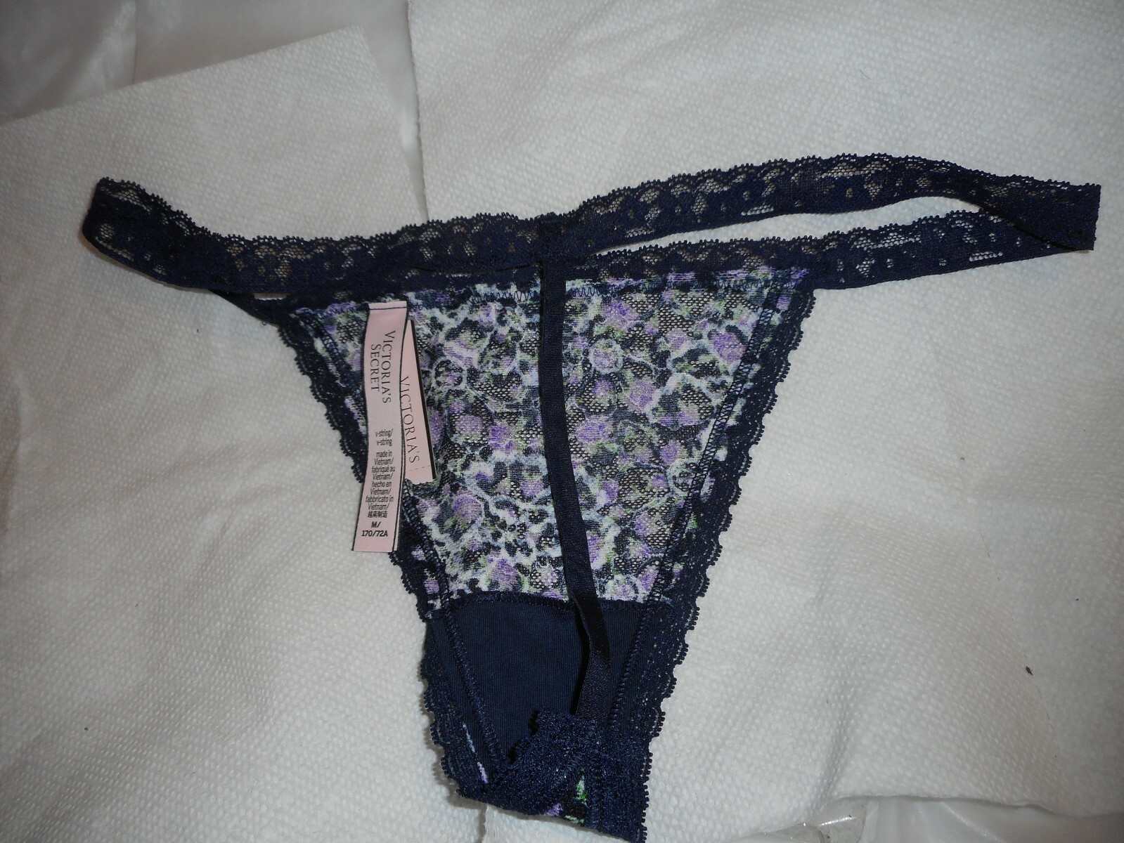 N/W/T Victoria’s Secret V String Floral Panty SIZE MEDIUM